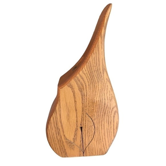 Vintage Other - Vintage MCM  Unique Mid Century Modern Wooden  Candle Holder Vase 12”